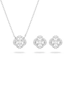 Γυναικεία Σετ Κολιέ και σκουλαρίκια Swarovski ασημί