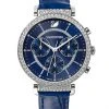 Γυναικεία Ρολόγια Swarovski - Ρολόι PASSAGE CHRONO σκούρο μπλε