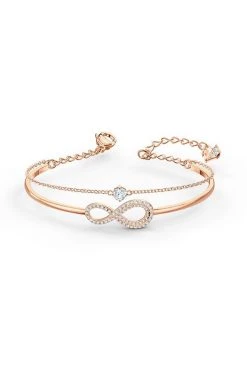 Γυναικεία Βραχιόλια Swarovski - Βραχιόλι Infinity χρυσαφί