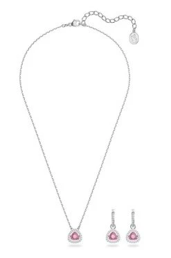 Γυναικεία Σετ Κολιέ και σκουλαρίκια Swarovski ασημί