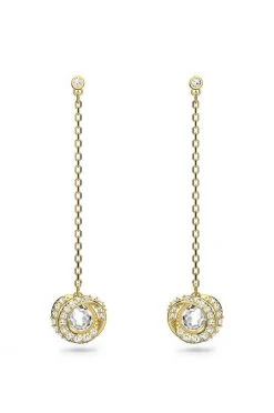 Γυναικεία Σκουλαρίκια Swarovski χρυσαφί
