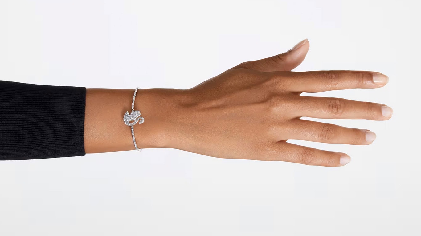 Swarovski Κατάστημα -Swarovski Κατάστημα swan bangle swan white rhodium plated swarovski 5649772 share